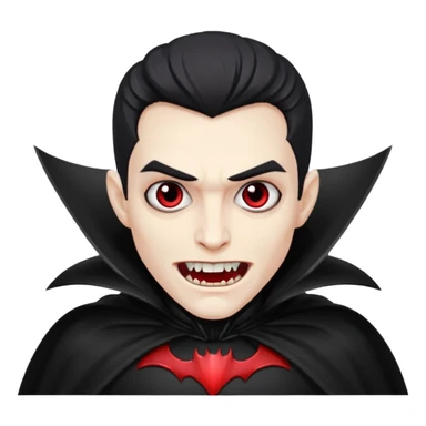 Vampire – Pale figure with fangs and cape sticker