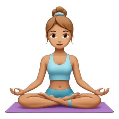 Girl doing yoga sticker