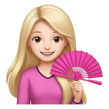 Clean girl pink fan and I love sticker