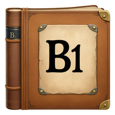 a book with label "B1" on its cover sticker