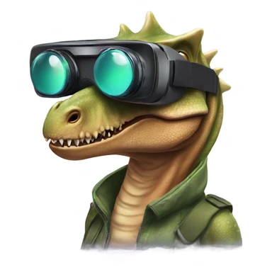 dino wearing vr headset sticker