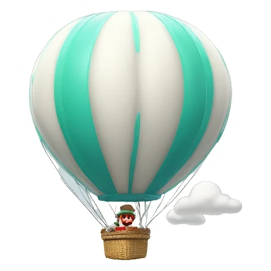  white hot air balloon mario odyssey sticker
