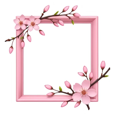 pink photo frame of a blossom sticker