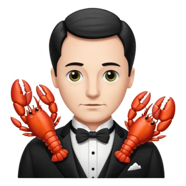 Alfred the butler from batman with lobster claws sticker