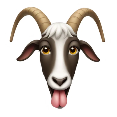 A face with a protruding tongue and a goat gesture sticker