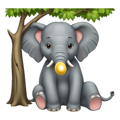 Garmi ke din, hathi ped ki chhaya me aaraam kar raha tha..." sticker