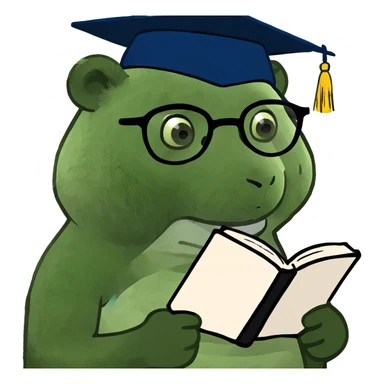 Panda studying  sticker