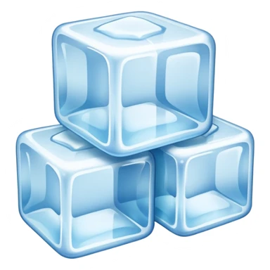 three stacked ice cubes sticker