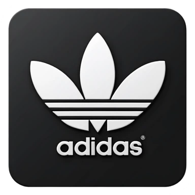 Adidas white stripes black emoji sticker
