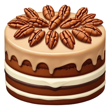 Caramel pecan and chocolate cake  sticker