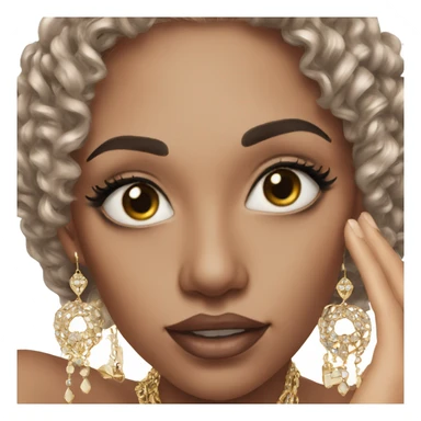 selfie with gorgeous jewelry sticker