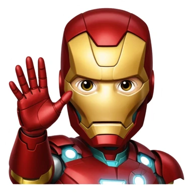 Iron man pinching loki on face  sticker