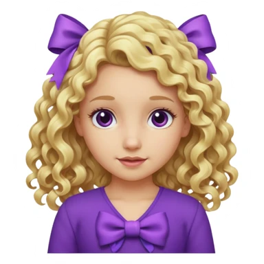 A blonde long cute curly hair make a really everything purple sticker