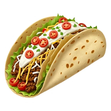 
Street food taco with toppings sticker
