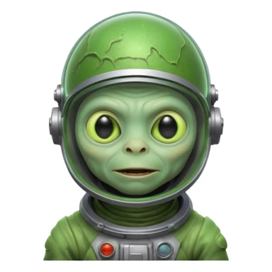 Neon gollum with a space helmet on sticker