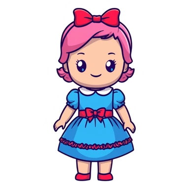 Poppy doll from Poppy Playtime sticker