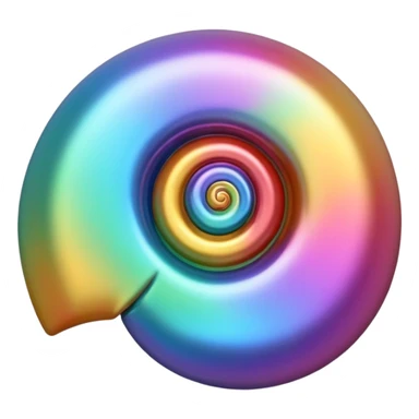 colorful shell swirl sticker