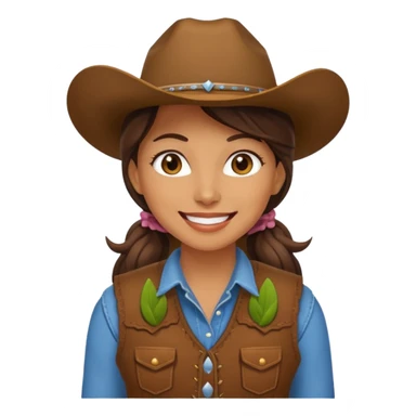 cowgirl with vest sticker
