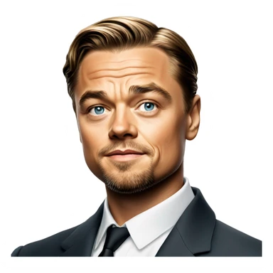 Leonardo DiCaprio with martini glass sticker
