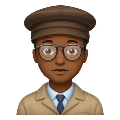 black man wearing hats and glasses sticker