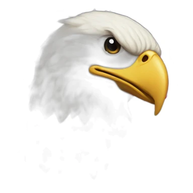 bald eagle infront of american flag crying sticker