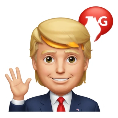 Trump  qui dit TG dans une bulle  sticker