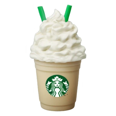 White peppermint Starbucks Frappuccino sticker