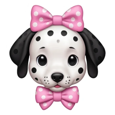 A dálmata wearin a pink lazo sticker