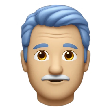 Homme chauve aux yeux bleus de 50 ans sticker