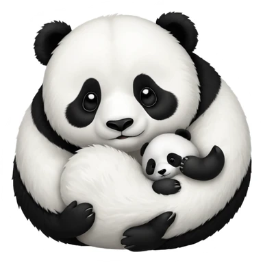 ying yang with panda sticker