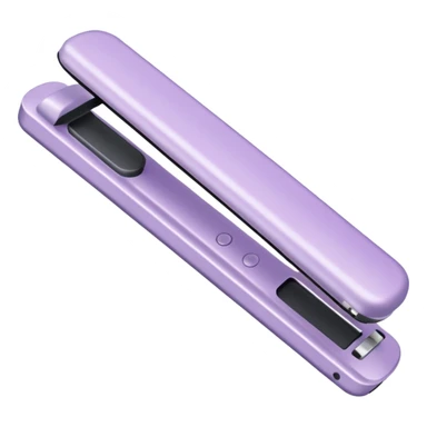 closed pastel lilac hair straightener sticker