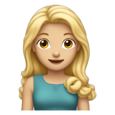 blond qui lève la main sticker