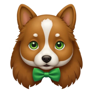 dog with green bow tie sticker