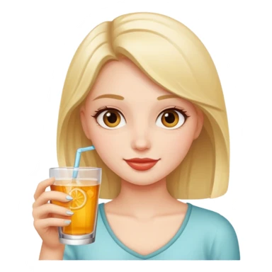 a pretty girl who loves drinking sticker
