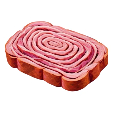 van gogh pink SPAM  meat flowers landscape sticker