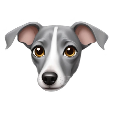 full grey Italian greyhound emoji sticker