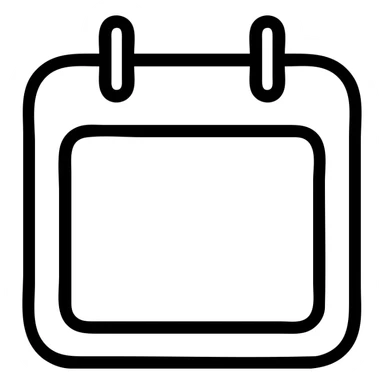 minimalist calendar icon with black lines sticker