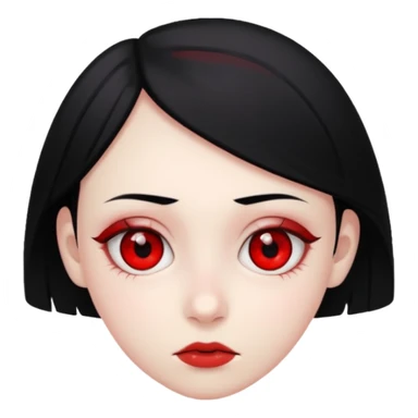 Crea un emoji kn la vibra de un drogado haz la wuea k te pido ph wn oe la cara normal noma blanca kn los ojos rojos y k estén hachicados igual k los chinos k sea joven y kn el pelo negro mira k las pupilas sean negras pero k tenga los glóbulos rojos  sticker