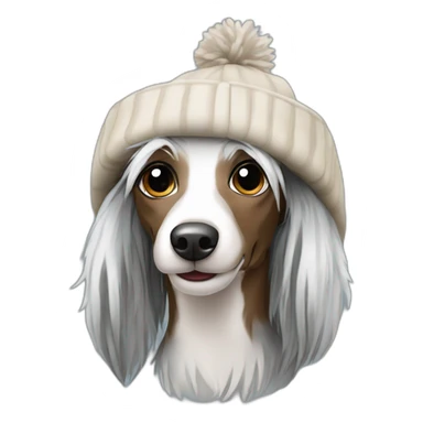 Chinese Crested homeless winter hat sticker