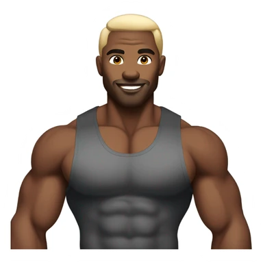 Super handsome stylish muscular jacked black man  sticker