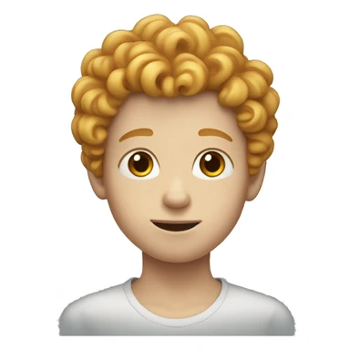 white ginger kid with curly hair sticker