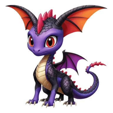 Colorful Realistic Exotic Meloetta-Cynder-Spyro-Toothless-Fakémon-creature-hybrid sticker