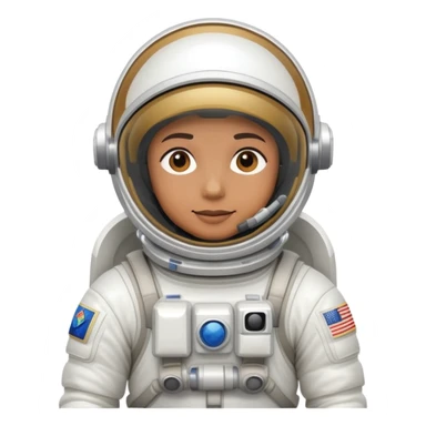 astronaut in white spacesuit spacewalking over a field sticker