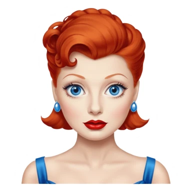 Lucille Ball with blue eyes sticker