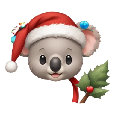 Koala with santa and tonies sticker