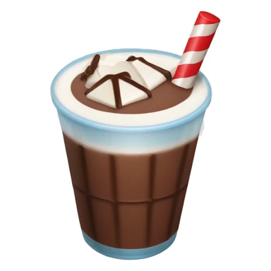 Bounty chocolate bar milkshake emoji (bounty is a type of coconut chocolate bar) sticker