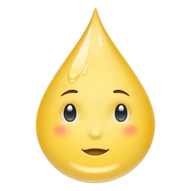 Yellow Drop of Water sticker