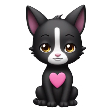 create kuromi with heart eyes sticker