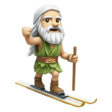 socrates on mountain skis sticker