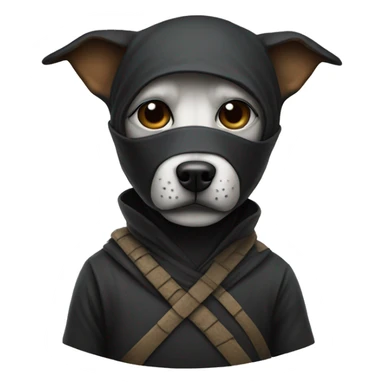 Ninja dog with mask sticker
